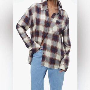 Weworewhat NWT Boyfriend plaid button up​​